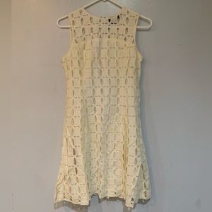 Cut out white summer dress